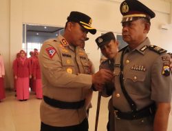 Kapolres Blora Pimpin Upacara Serah Terima Jabatan Kabaglog Dan Kabag Ops