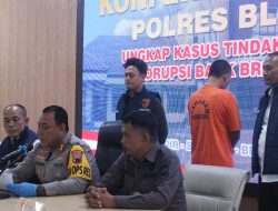 Satreskrim Polres Blora Amankan Seorang Pria Diduga Pelaku Tindak Pidana Korupsi Pemberian Kredit Mikro Di BRI Cabang Cepu.